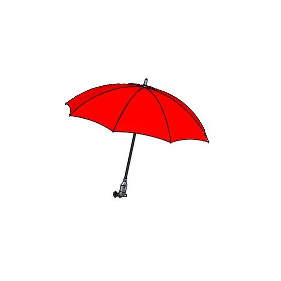Paraply- / parasollskjerm, rød, uten festearm